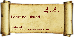 Laczina Ahmed névjegykártya